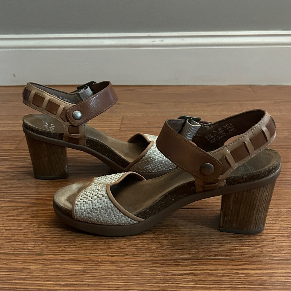 Brown and Cream Dansko Sandals - Picture 7 of 10